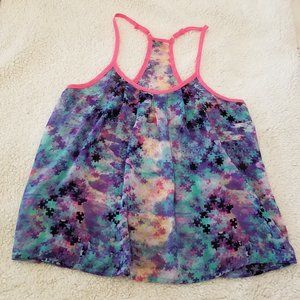 Vera Wang Princess puzzle piece tank top